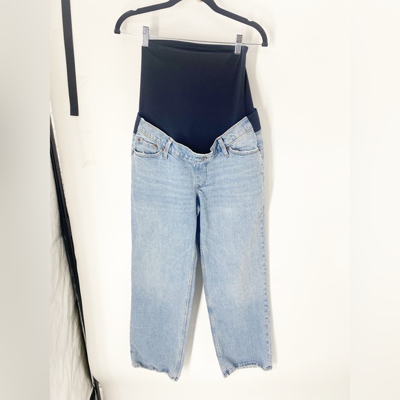 Abercrombie & Fitch Women's The Baggy Maternity Jeans sz 25 Light Blue - Picture 10 of 12